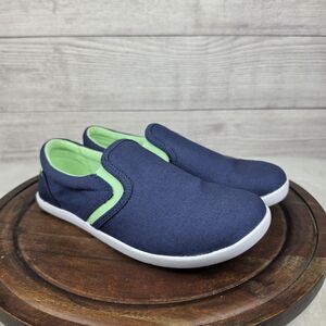 Xero Shoes Dillon Youth Sz 4 Canvas Slip-On Blue Barefoot Minimalist Sneakers